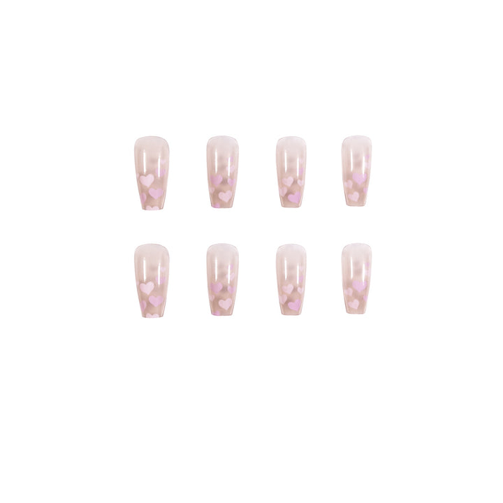 Artful Nail Art with Heart Pattern Kalsten