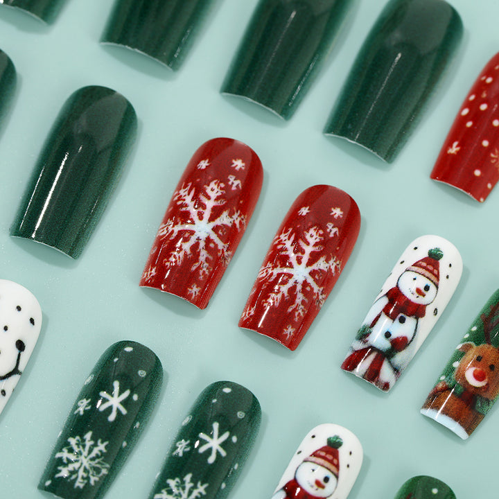 Festive artificial nails with wintry motifs Kalsten