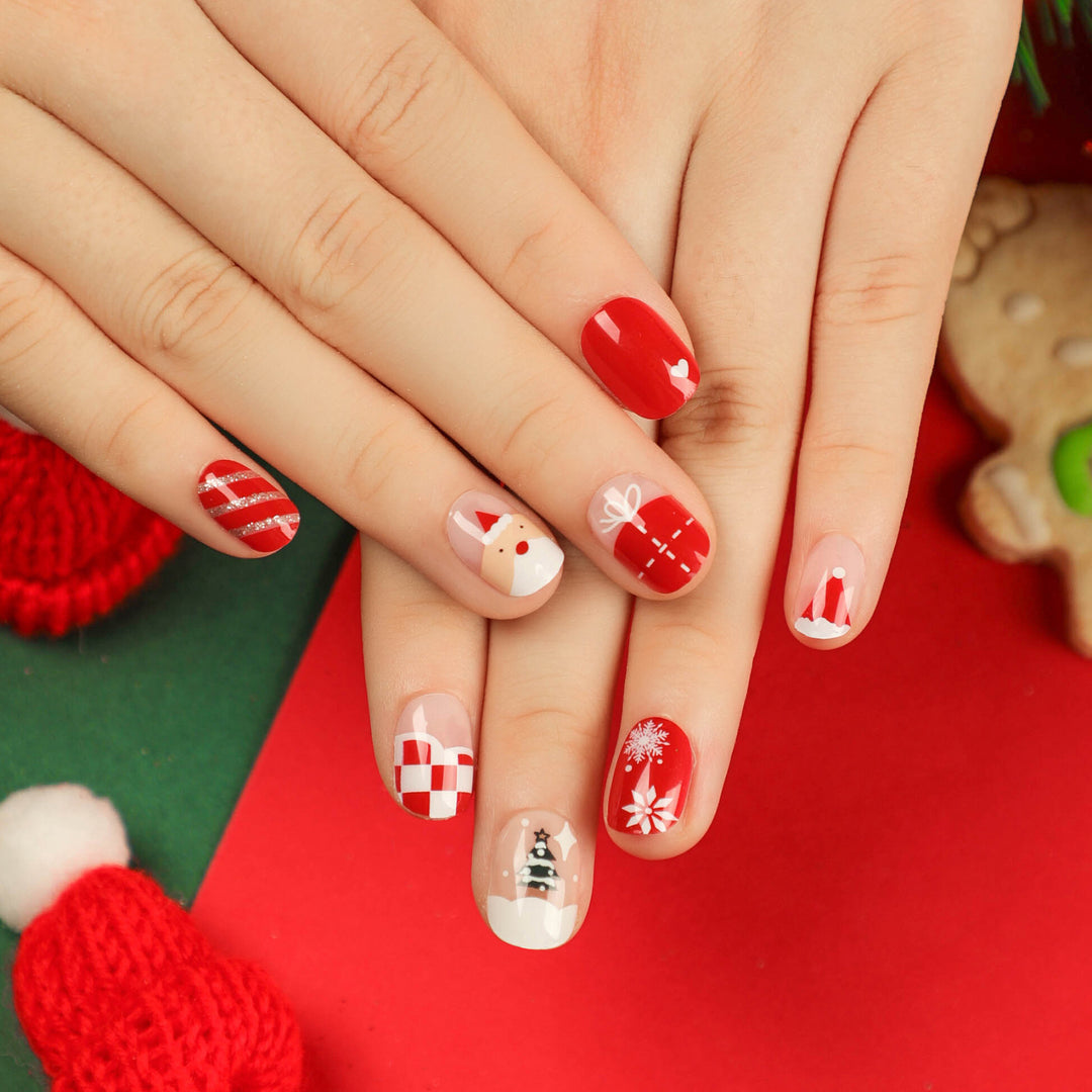 Artful Nail Extensions with Glitter and Rhinestone Embellishments Kalsten