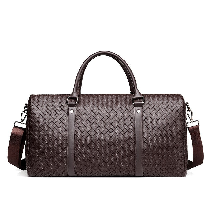 Woven Leather Weekend Duffle Kalsten