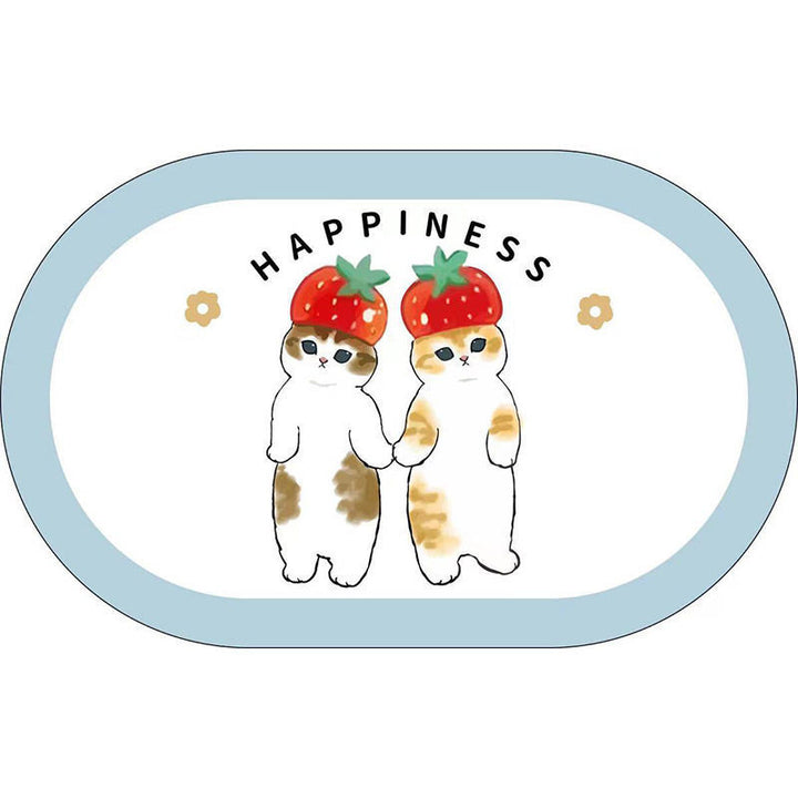 Cute Cat-Themed Plush Bath Mat
