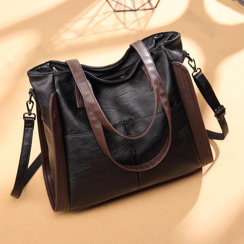 Stylish Faux Leather Tote Bag