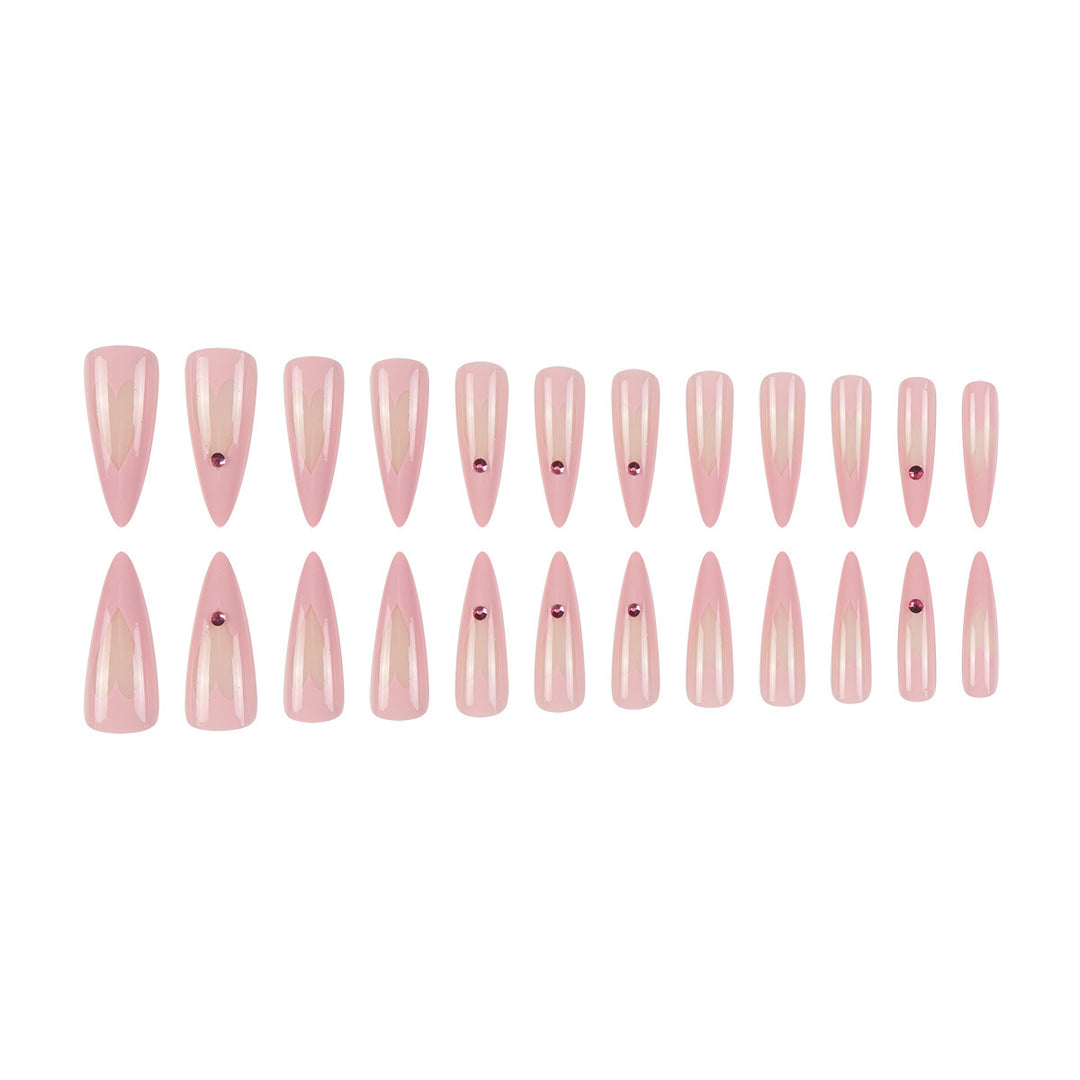 Heart-Designed Stiletto Press-On Nails Kalsten