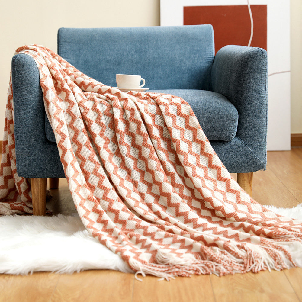 Cozy Textured Throw Blanket Kalsten