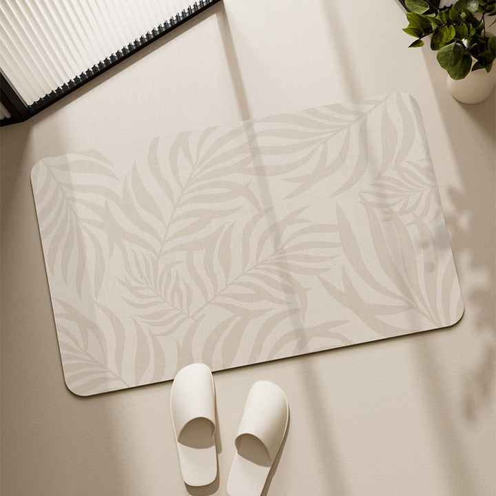 Modern Tropical Leaf Pattern Area Mat Kalsten