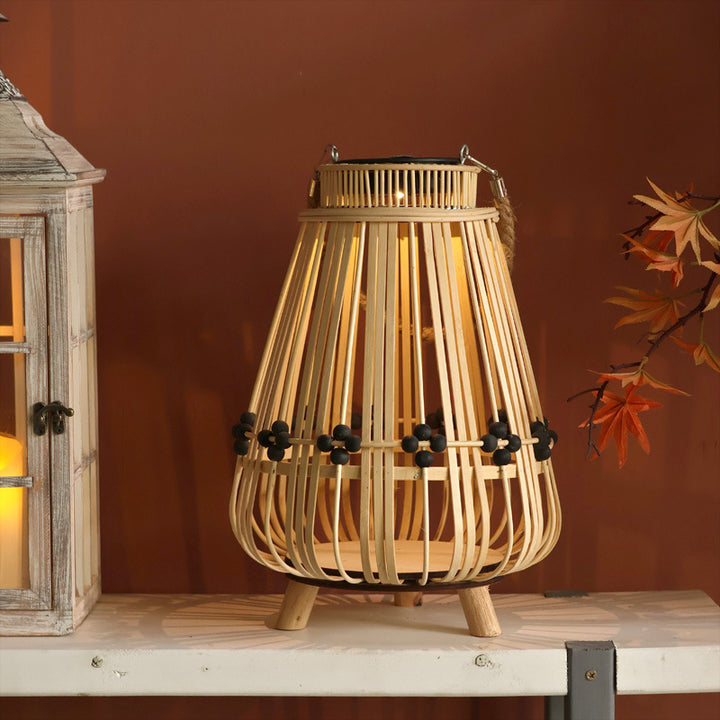 Decorative light source with natural rattan Kalsten