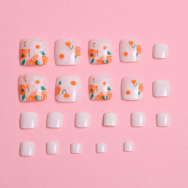 Floral Design Press-On Nail Set Kalsten