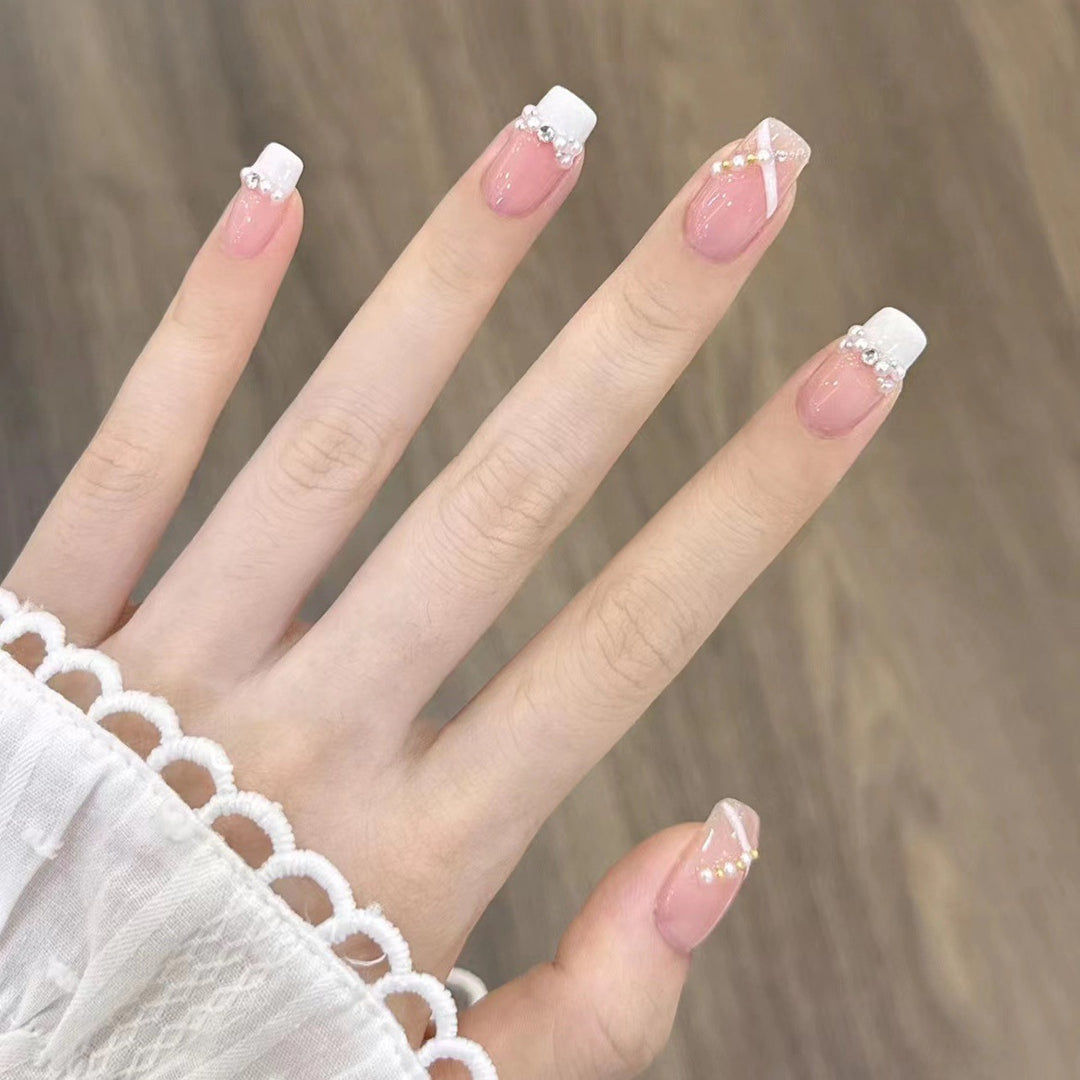 Artistic Nail Extensions with Flower Design Kalsten