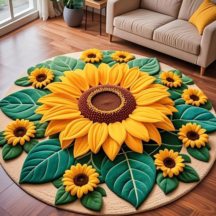 Floral Pattern Plush Area Rug