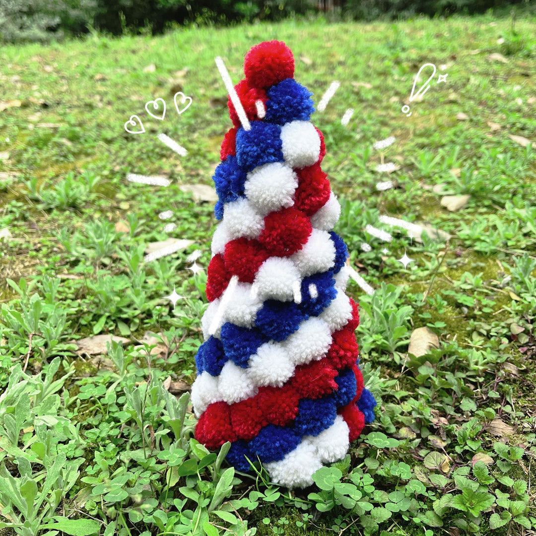 Unisex nan handcrafted Pompon Christmas tree table decoration Kalsten