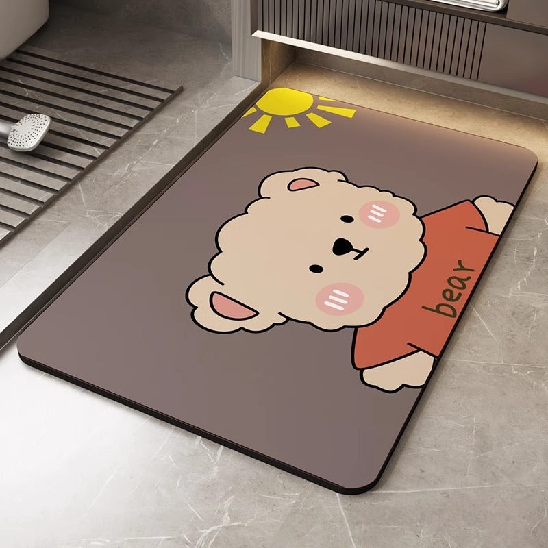 Fun Bear-Themed Bath Mat Kalsten