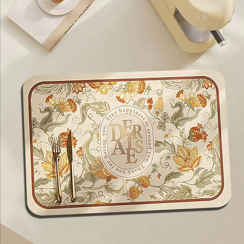 Floral Decorative Kitchen Mat Kalsten