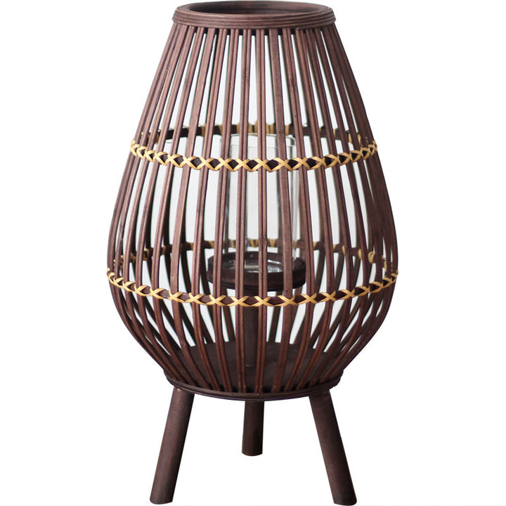Rustic Rattan Lantern Kalsten