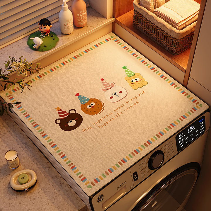 Fun Character-Themed Washing Machine Mat