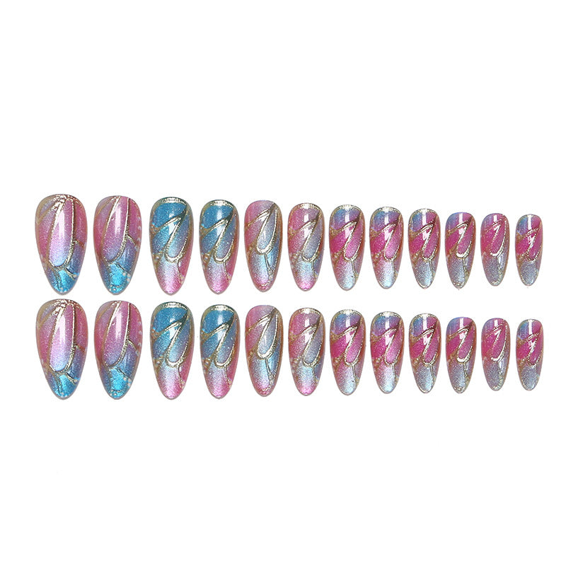 Artificial nails in elegant design with floral watercolor motif Kalsten