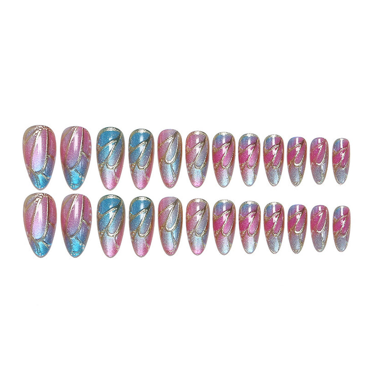 Artificial nails in elegant design with floral watercolor motif Kalsten