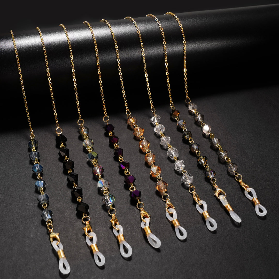 Elegant Crystal-Studded Eyewear Chain Kalsten