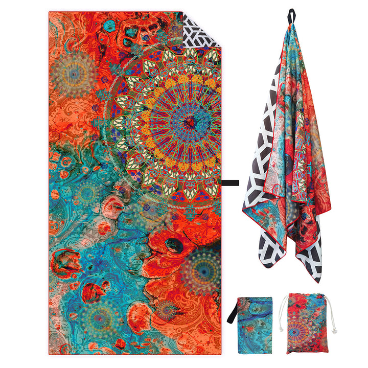 Beach towel with creative mandala design Kalsten