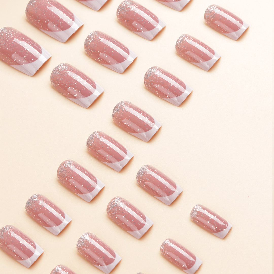Elegant Glitter Ombre Press-On Nail Tips Kalsten