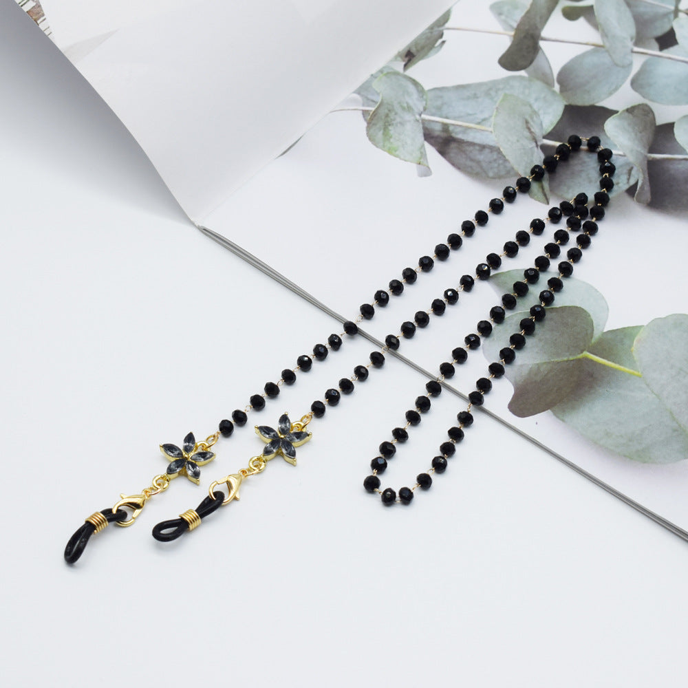 Elegant Floral-Accented Eyewear Chain Kalsten