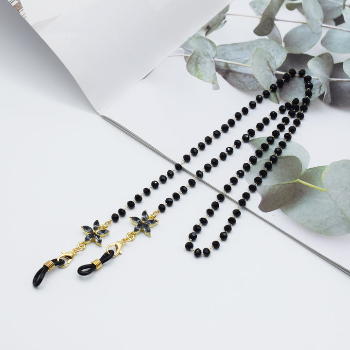 Elegant Floral-Accented Eyewear Chain Kalsten