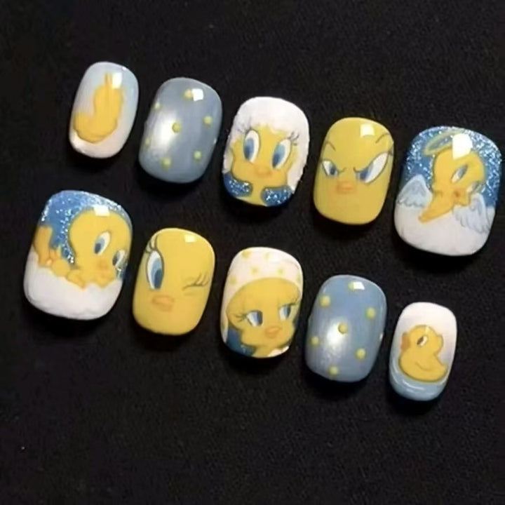 Whimsical Character Press-On Nail Art Set Kalsten