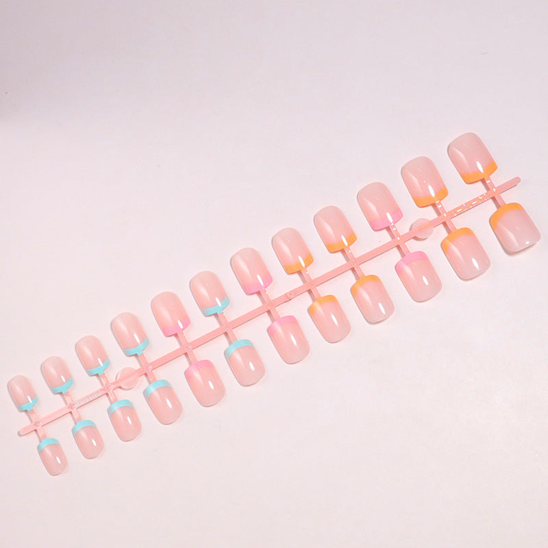 Premium Gradient French Tip Press-On Nail Set Kalsten