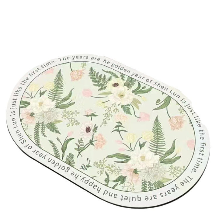Leaf Patterned Bath Mat Kalsten