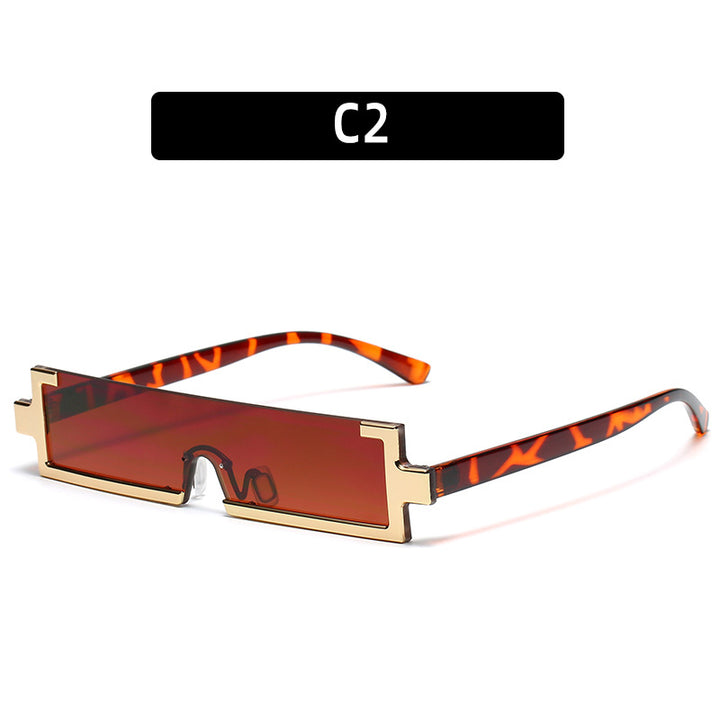 Fashion-Forward Geometric Shield Sunglasses
