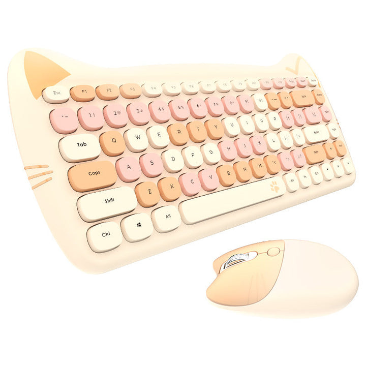 Cute Themed Wireless Keyboard and Mouse Set Kalsten