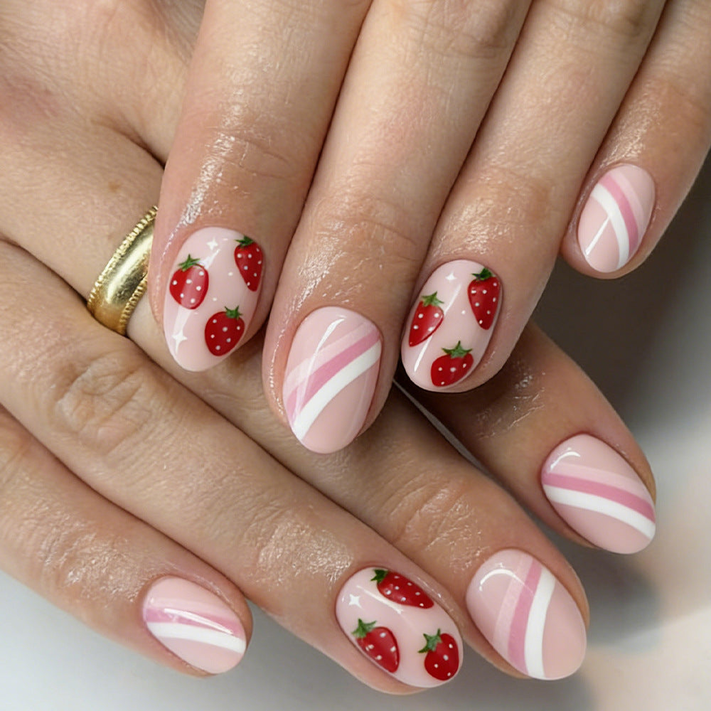 Strawberry-Themed Nail Art Set Kalsten