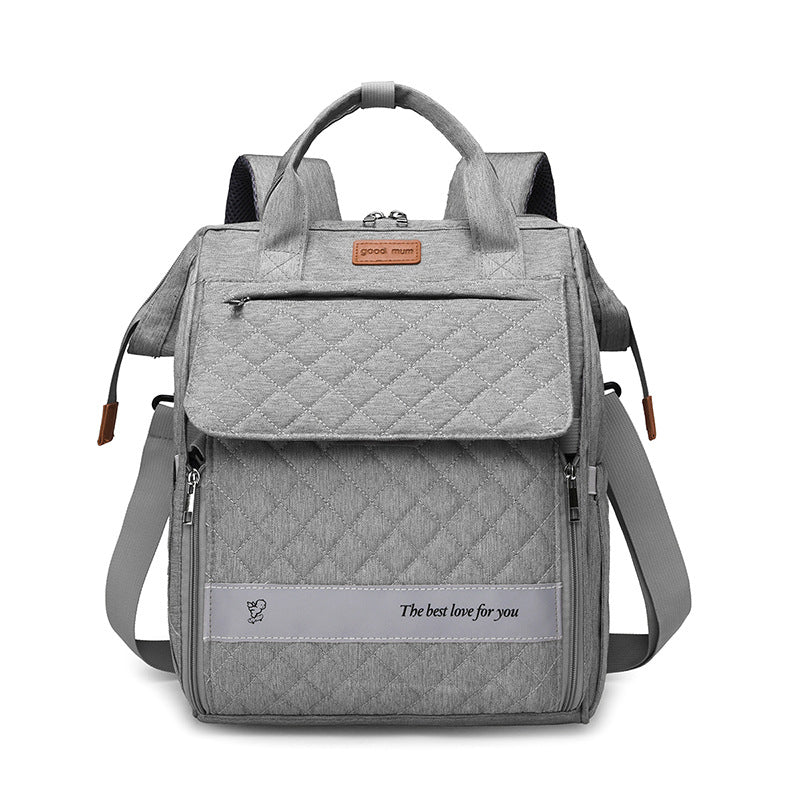 Multi-Pocket Quilted Baby Care Backpack Kalsten