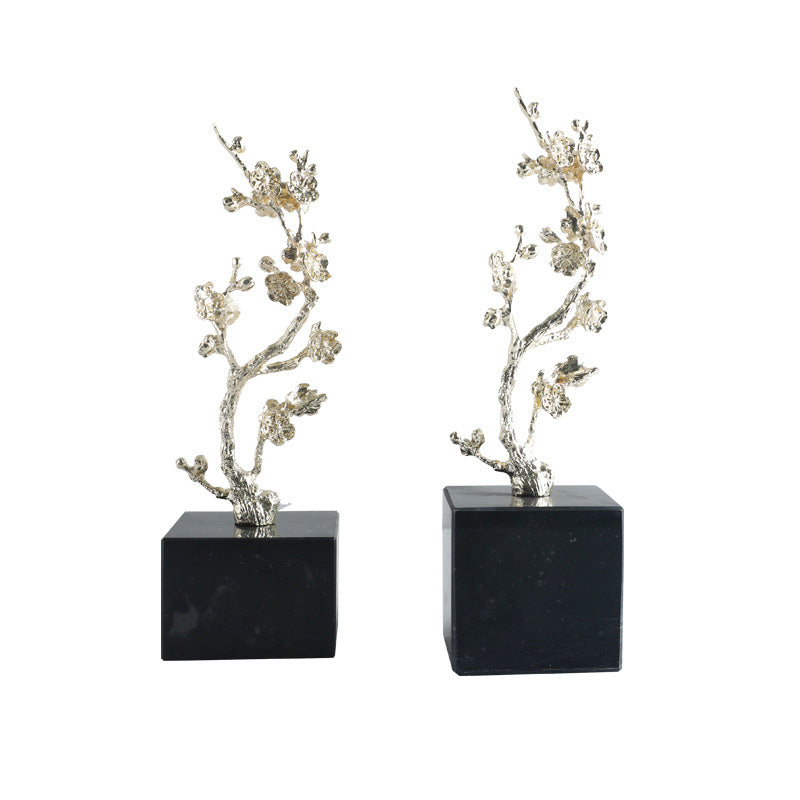 Artistic Silver Blossom Tree Sculpture