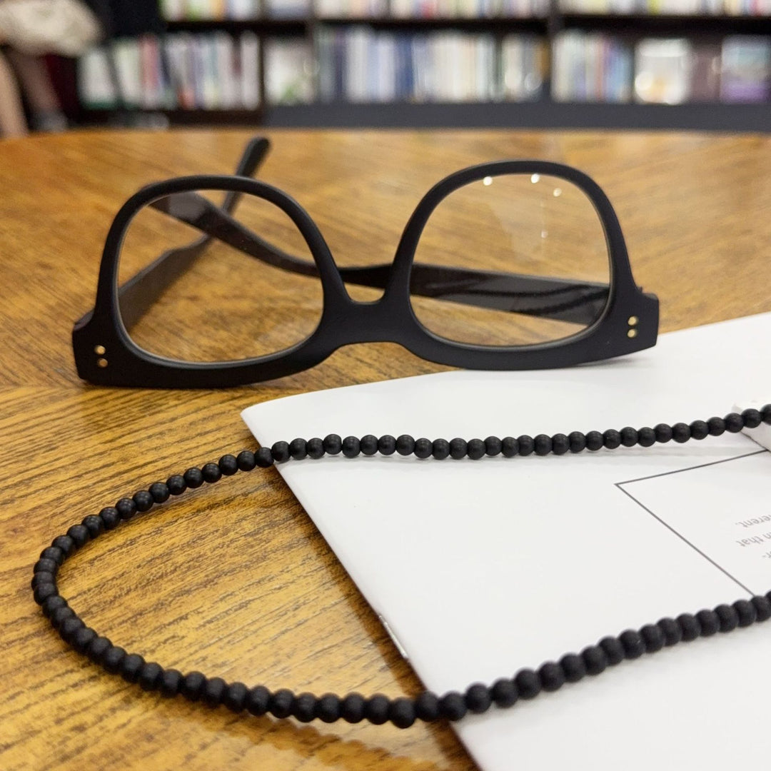 Beaded Eyewear Chain with Silver Accents Kalsten
