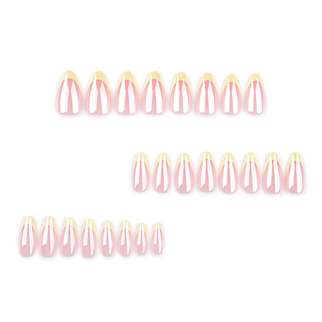 Artful Nail Extensions with Shimmering Ombre Effect Kalsten