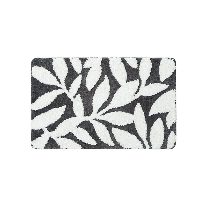 Leaf Patterned Luxury Bath Mat Kalsten