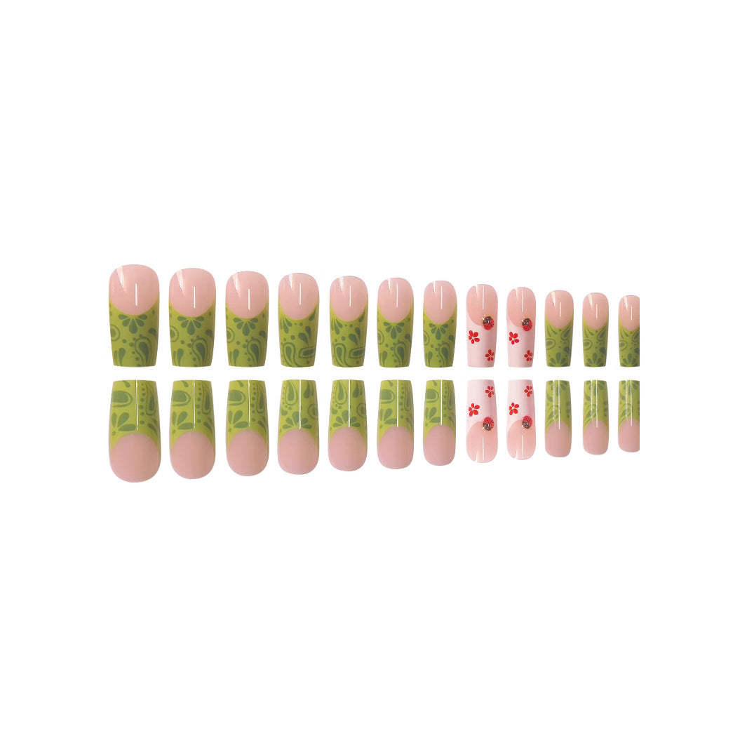 Floral Design Press-On Nail Art Kalsten