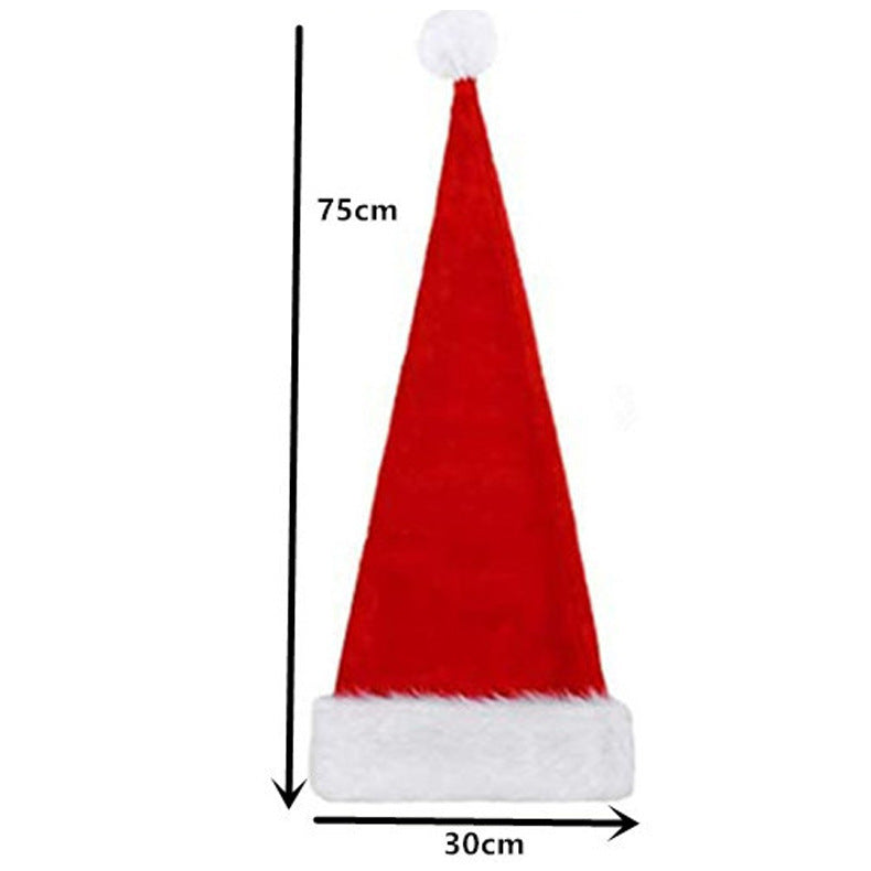 Christmas hat made of plush with luxurious faux fur