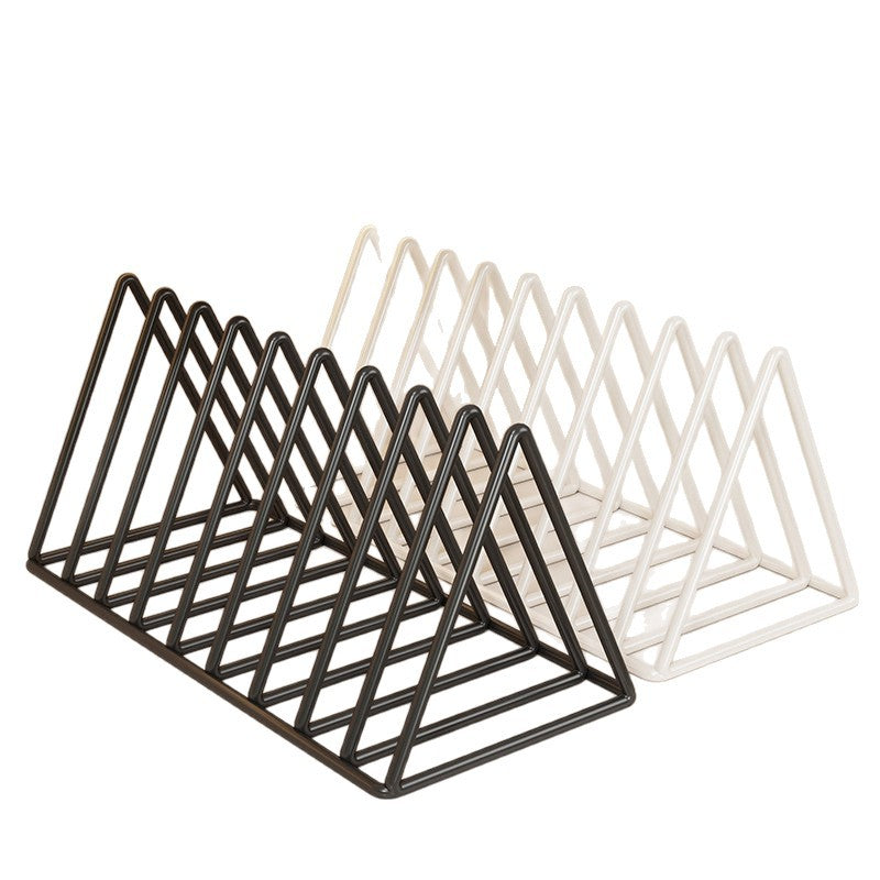 Triangular Metal Multi-Slot Knit Hat and Beanie Organizer Rack