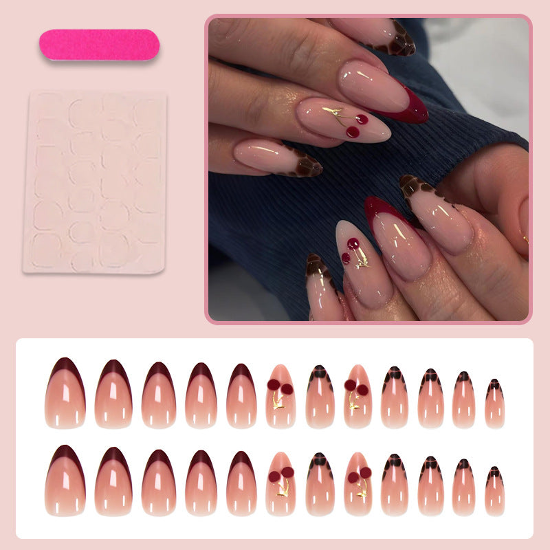 Artificial nail set with elegant ombré designs and glamorous accents Kalsten