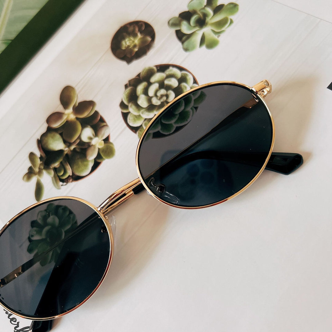 Retro Oval Frame Sunglasses Kalsten