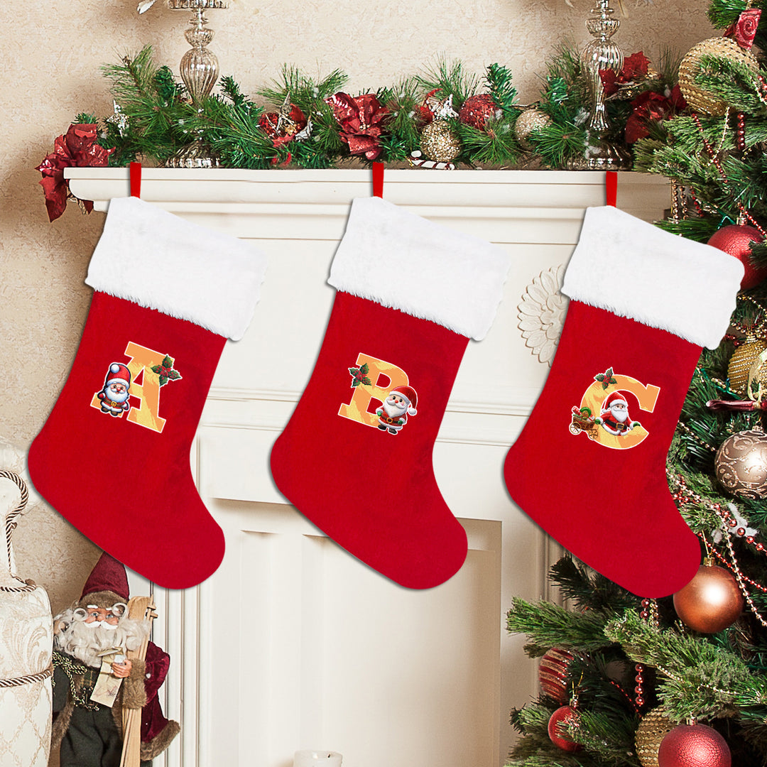 Festive Christmas stocking with customizable design