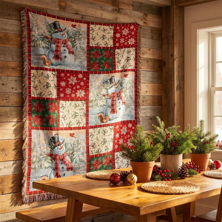 Festive Holiday Themed Tapestry