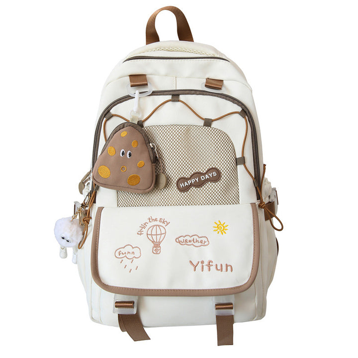 Playful Embroidered Backpack