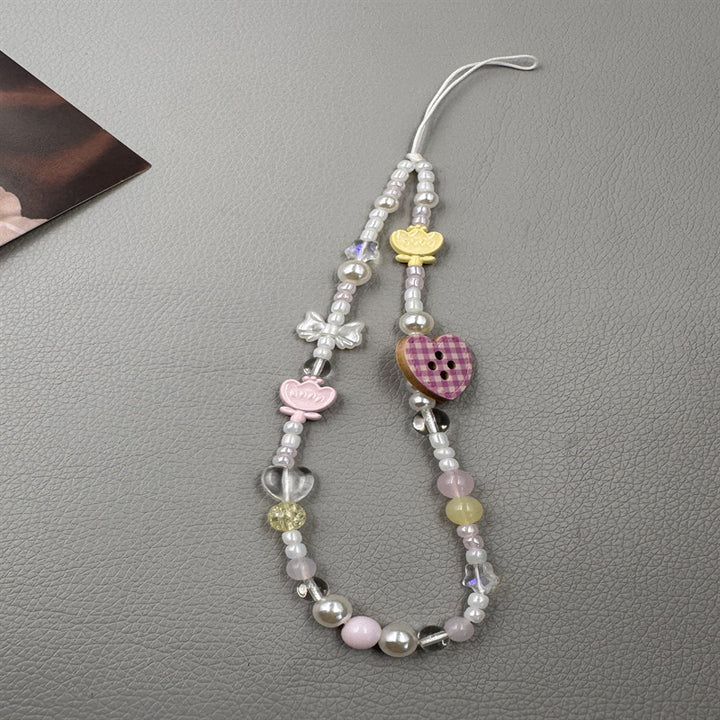 Decorative Beaded Charm Phone Lanyard Kalsten 1790135299