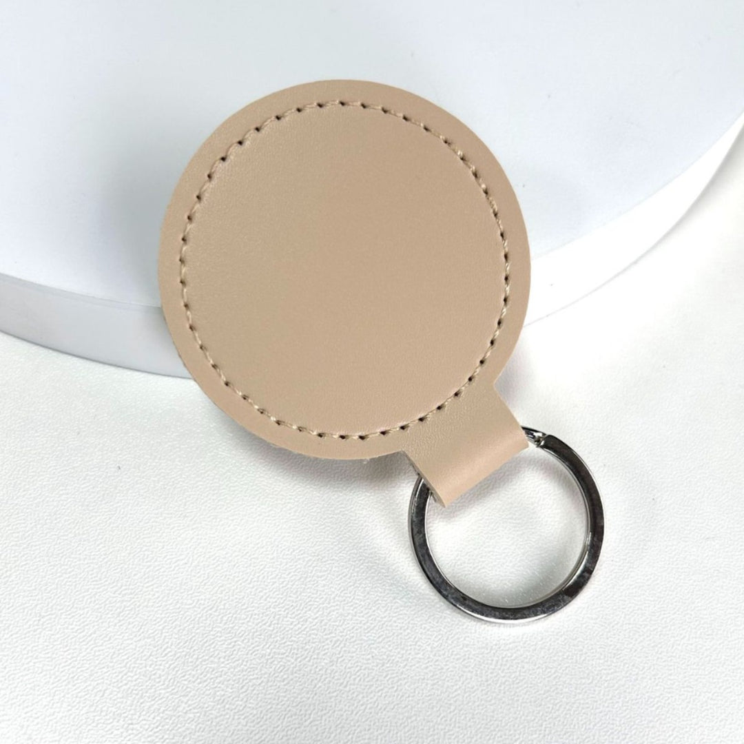 Premium Leather Round Keychain Kalsten