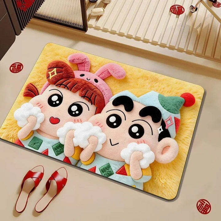 Cartoon Theme Plush Bath Mat