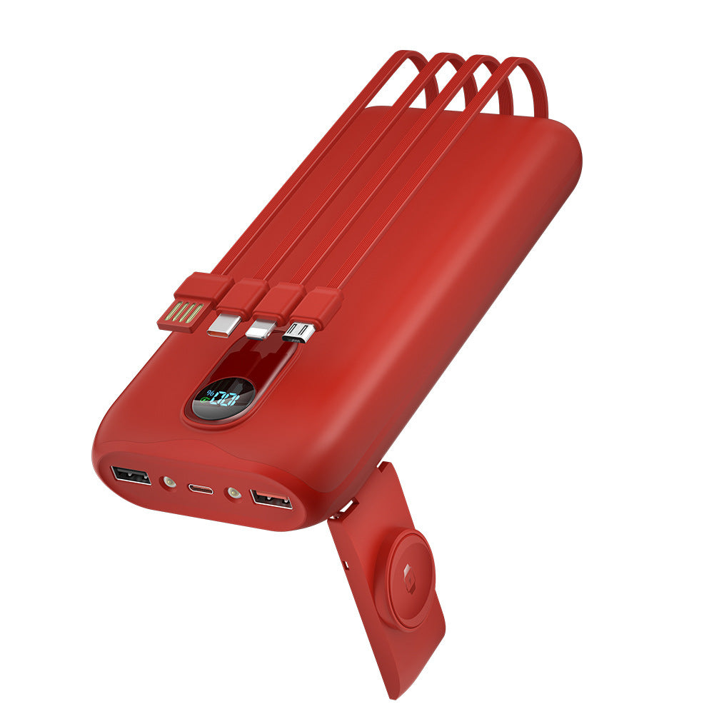 Power bank with integrated charging cables and LCD display Kalsten