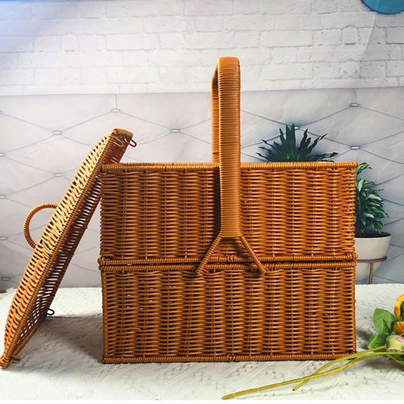 Dual-Layer Woven Storage Basket Kalsten