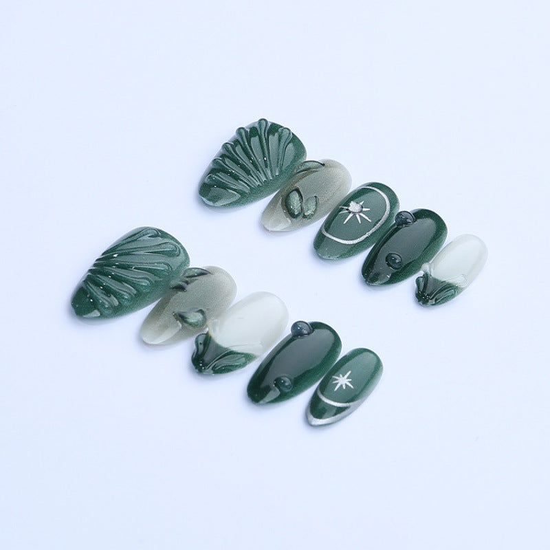 Artificial nails with botanical motifs Kalsten